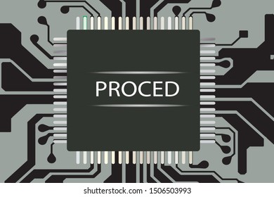 Electronic chip component on the  printed circuit board