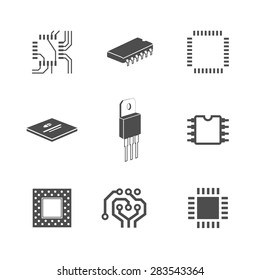 Electronic chip icons