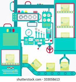 Electronic chip industry with machinery and gripper microchips.