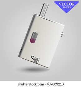 Electronic Cigar Smoking Concept. Vector Illustration. Can be Edited