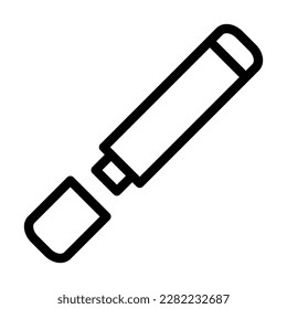 Diseño de iconos de la línea del vector de cigarro electrónico