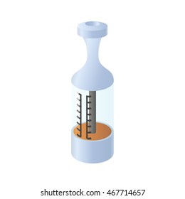 Electronic cigarette atomizer icon in cartoon style on a white background