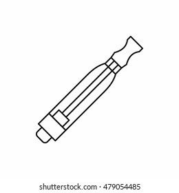 Electronic cigarette atomizer for vaping icon in outline style isolated on white background vector illustration