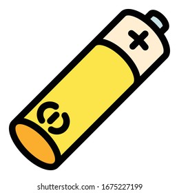 Electronic cigarette battery icon. Outline electronic cigarette battery vector icon for web design isolated on white background