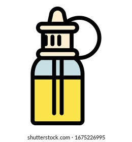 Electronic cigarette bottle liquid icon. Outline electronic cigarette bottle liquid vector icon for web design isolated on white background