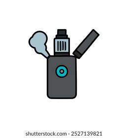 Electronic cigarette device icon vector illustration design graphic flat style