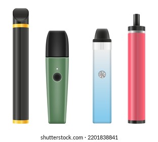 electronic cigarette device smoke vaporizer vector illustration isolated on white background