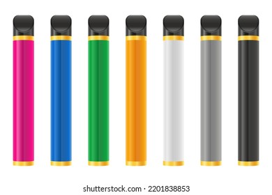 electronic cigarette device smoke vaporizer vector illustration isolated on white background