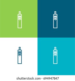 Electronic cigarette green and blue material color minimal icon or logo design