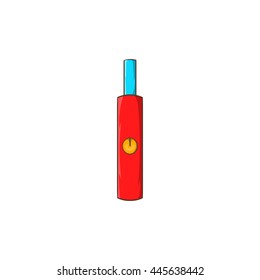 Electronic cigarette icon in cartoon style on a white background