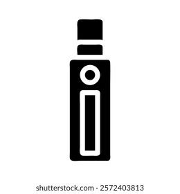 Electronic cigarette icon. Concept of vaping, smoking alternative, and nicotine.