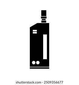 Electronic cigarette icon illustrated on background