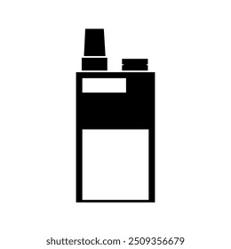 Electronic cigarette icon illustrated on background