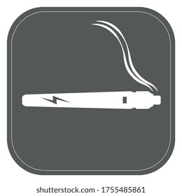 Electronic cigarette icon, symbol, gray, vector