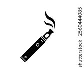 Electronic cigarette icon. Vape device. E-cigarette vector icon. Electronic cigarette sign vector illustration on isolated white background