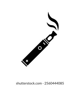 Electronic cigarette icon. Vape device. E-cigarette vector icon. Electronic cigarette sign vector illustration on isolated white background