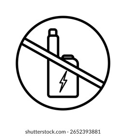  ícone de cigarro eletrônico branco no fundo