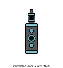 Electronic cigarette isolated icon vector illustration. Electric vape color symbol design.