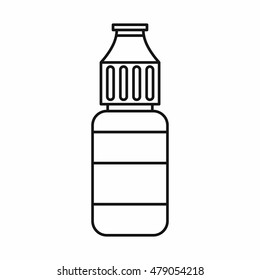 Electronic cigarette liquid flavour icon in outline style isolated on white background vector illustration