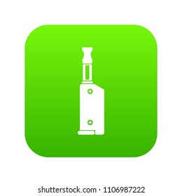 Electronic cigarette with mouthpiece icon digital green for any design isolated on white vector illustration