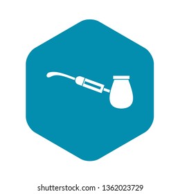 Electronic cigarette with nozzle icon in simple style isolated on white background. Smoking symbol