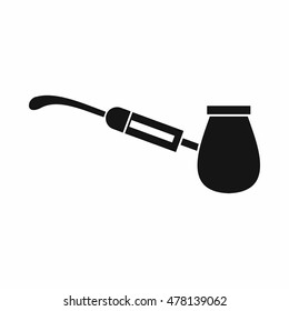 Electronic cigarette with nozzle icon in simple style isolated on white background. Smoking symbol