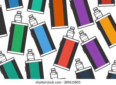 electronic cigarette on color background vaping