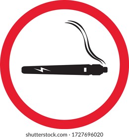 E-Zigarettenzeichen, Symbol, Vektor-Abbildung