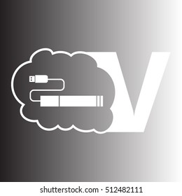  Electronic cigarette. VAPE  symbol, icon.  