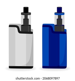 Electronic cigarette for vaping. Electronic hookah. Isolated vector illustration