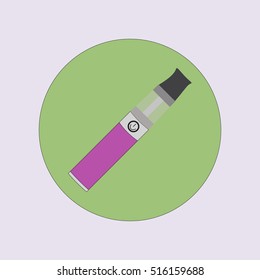 electronic cigarette vaping, vapor,health medical simple flat vector