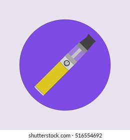 electronic cigarette vaping, vapor,health medical simple flat vector