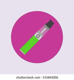 electronic cigarette vaping, vaporize, vapor, vaporizer, vape simple flat vector