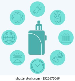 Electronic cigarette vector icon sign symbol