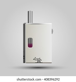Electronic cigarette vector illustration with and reflection