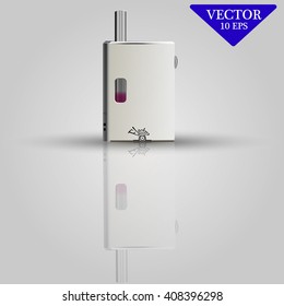 Electronic cigarette vector illustration with and reflection