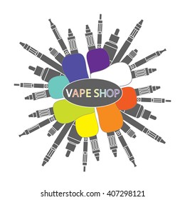  Electronic cigarette  Vector illustration of vape. 