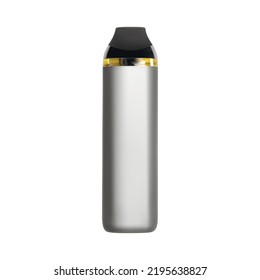 Electronic cigarette in a vector on a white background.Reusable electronic cigarette.Vaporizer with nicotine solution.Vape with liquid for smoking.