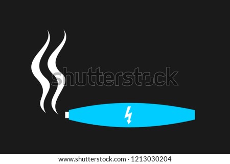 Electronic cigarrete and e-cigarette - electronics for modern smoking and vaping. Vector illustration