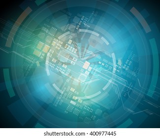 electronic circuit abstract image, electronic component, vector illustration