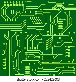 Electronic circuit background. Vector illustration.
