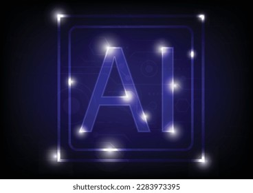 Resumen de la tarjeta de circuito electrónico, concepto de conexión de circuito, sistema moderno, sistema de IA, motor de inteligencia artificial Stock Illustration.