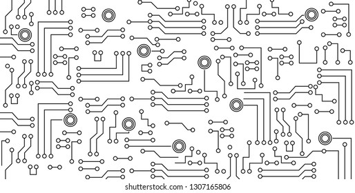 Electronic circuit board background - Vector. Technology chip concept.

