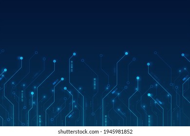 Electronic circuit board close up. Motherboard digital chip. High-tech technology background