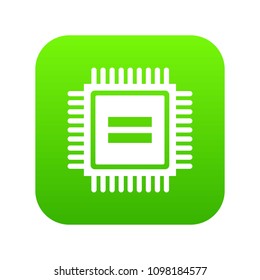 Electronic circuit board icon digital green for any design isolated on white vector illustration