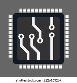 Symbol für elektronische Schaltkreise. RAM-Icon-Vektorgrafik.