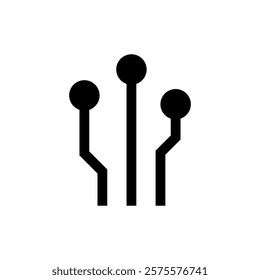 Electronic circuit board line icon design.