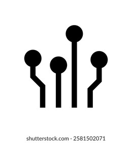 Electronic circuit board line icon design.