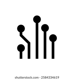 Electronic circuit board line icon design.