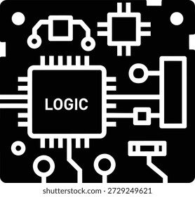Electronic circuit board with logic chip
